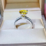 3 Carat Moissanite 925 Sterling Silver Ring - Trendsi
