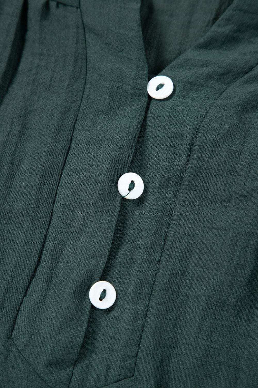 Frilled Notched Ruffled Cap Sleeve Blouse - Trendsi - Flyclothing LLC