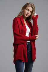 Open Front Batwing Sleeve Cardigan - Trendsi - Flyclothing LLC