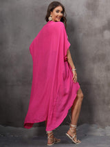 Open Front Half Sleeve Cover Up - Trendsi - Flyclothing LLC