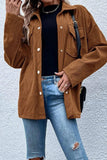 Pocketed Snap Down Long Sleeve Jacket - Trendsi - Flyclothing LLC