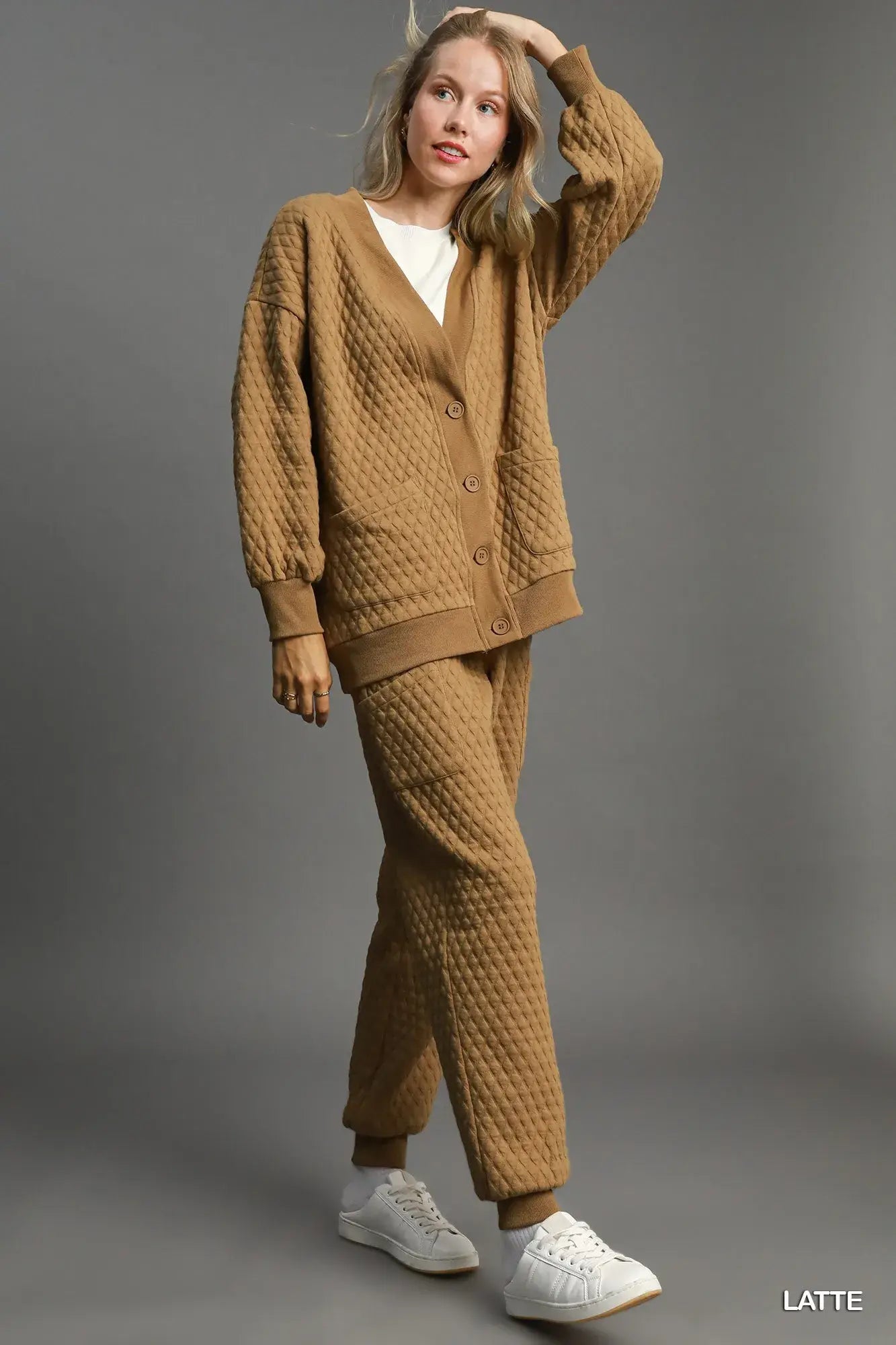 Umgee Button-Up Jacquard Cardigan - Trendsi - Flyclothing LLC