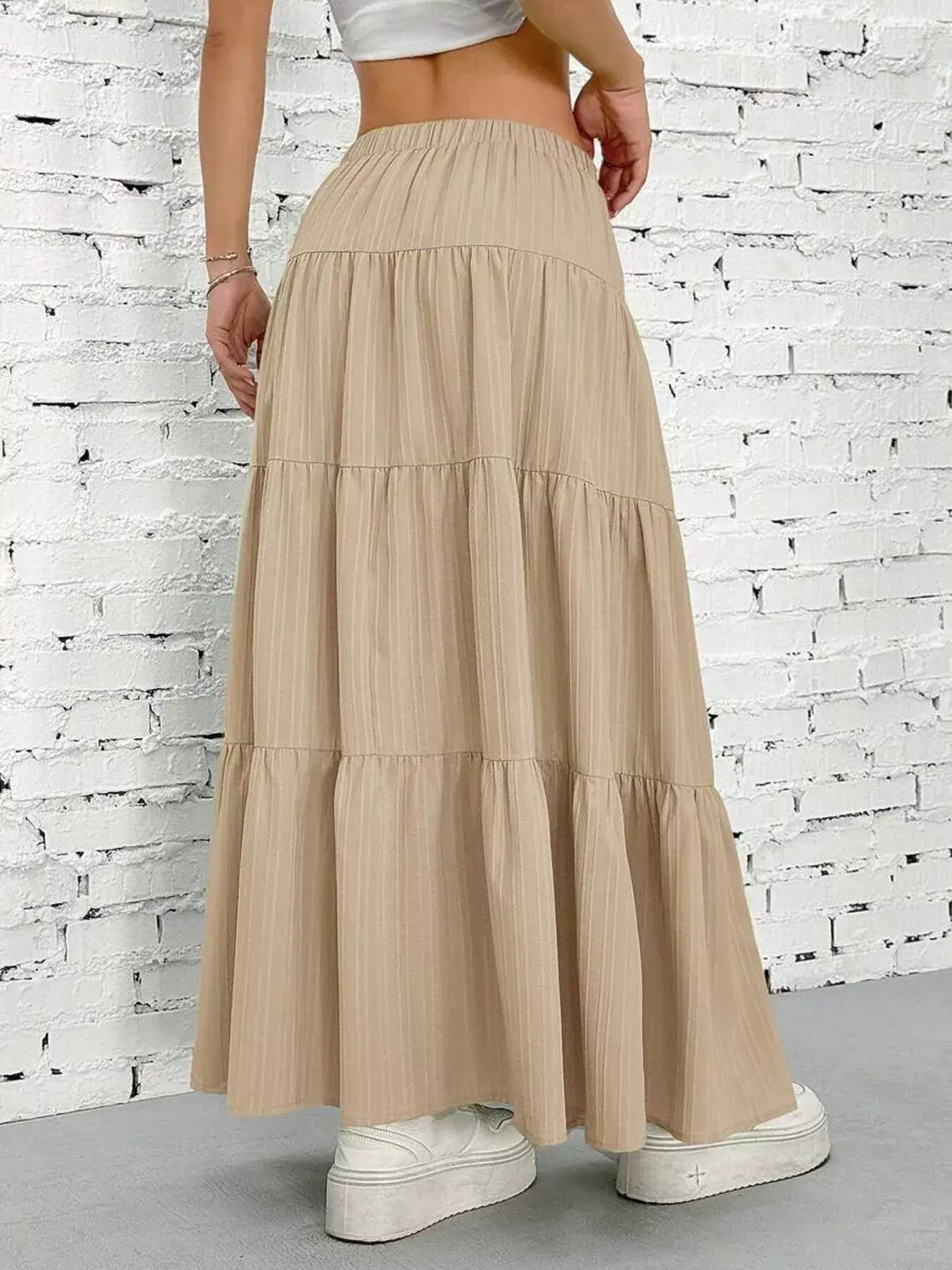 Flowy Tiered Maxi Skirt - Trendsi - Flyclothing LLC