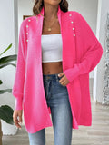 Open Front Long Sleeve Cardigan - Trendsi