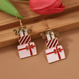 Christmas Gift Box Dangle Earrings - Trendsi - Flyclothing LLC