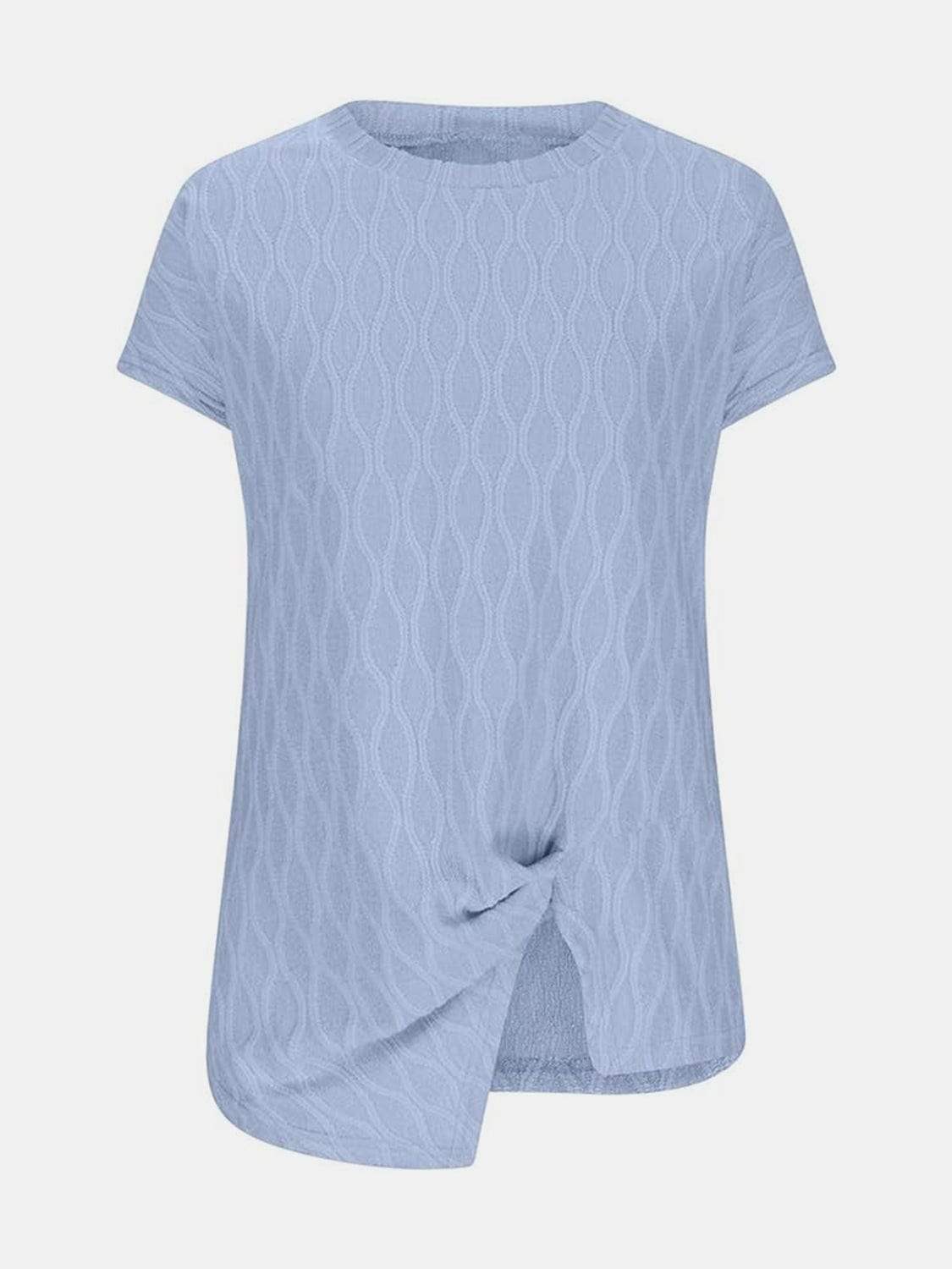 Full Size Round Neck Short Sleeve T-Shirt - Trendsi - Flyclothing LLC