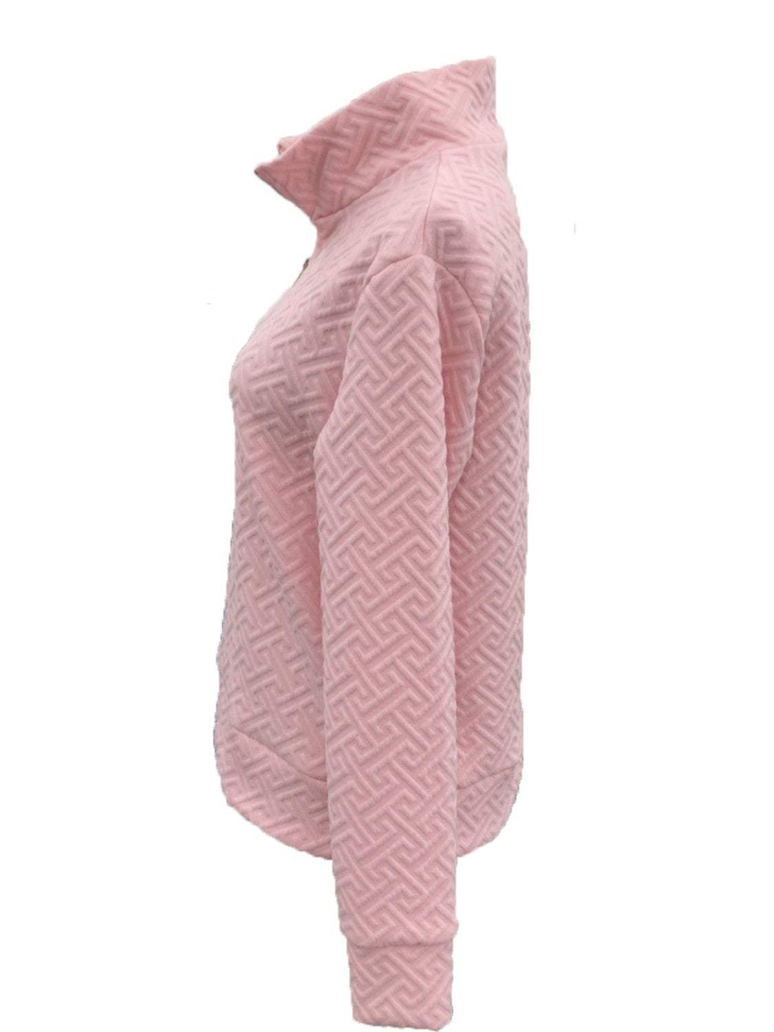 Textured Dropped Shoulder Long Sleeve Sweatshirt - Trendsi - Flyclothing LLC