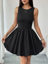 Perfee Ruched Sleeveless Mini Dress - Trendsi - Flyclothing LLC