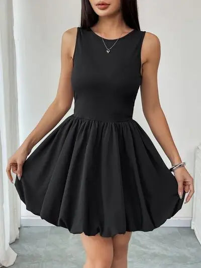 Perfee Ruched Sleeveless Mini Dress - Trendsi - Flyclothing LLC