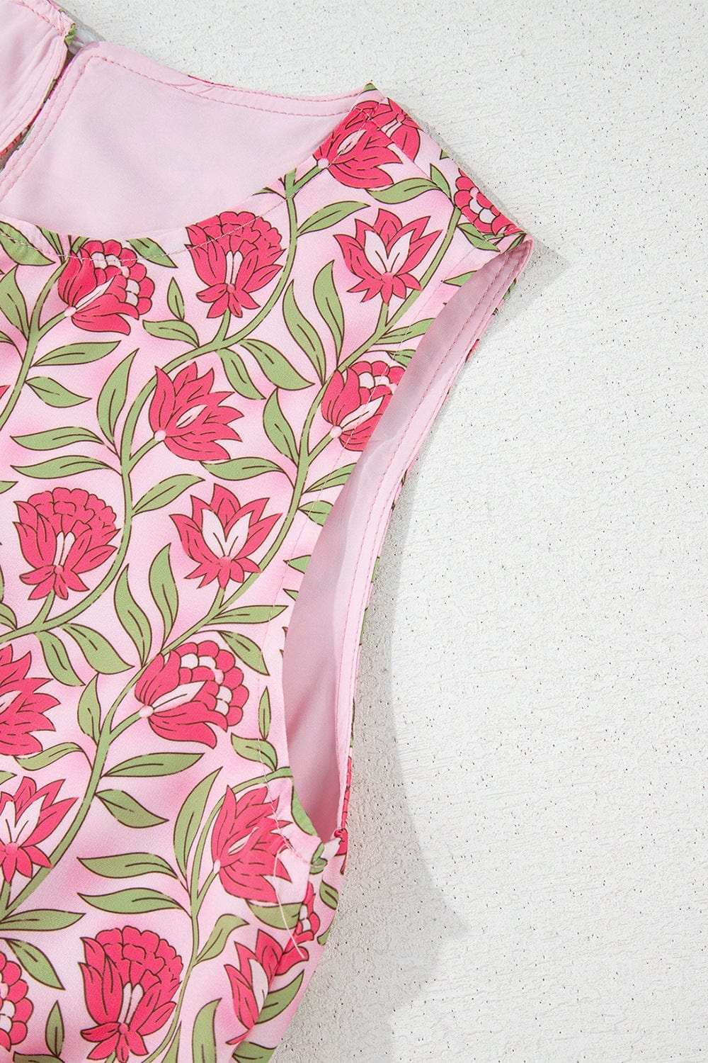 Floral Print Cropped Tank and Mini Skirt Set - Trendsi - Flyclothing LLC