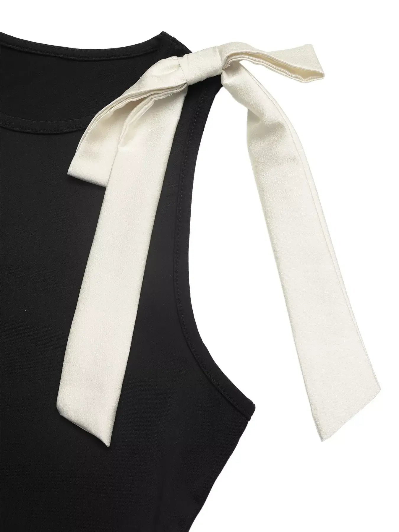Bow Detail Sleeveless Bodysuit - Trendsi - Flyclothing LLC