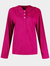 Textured Long Sleeve Hoodie - Trendsi - Flyclothing LLC