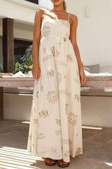 Printed Square Neck Maxi Cami Dress - Trendsi - Flyclothing LLC