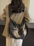 Raw Hem Gradient Crossbody Bag - Trendsi
