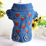 Designer Dog Clothes Small Dog Denim Jacket Coat Cat Costume Puppy Jeans Vest Spring Clothing - My Store - Flyclothing LLC