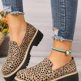 Leopard Print Chunky Loafers - Trendsi - Flyclothing LLC
