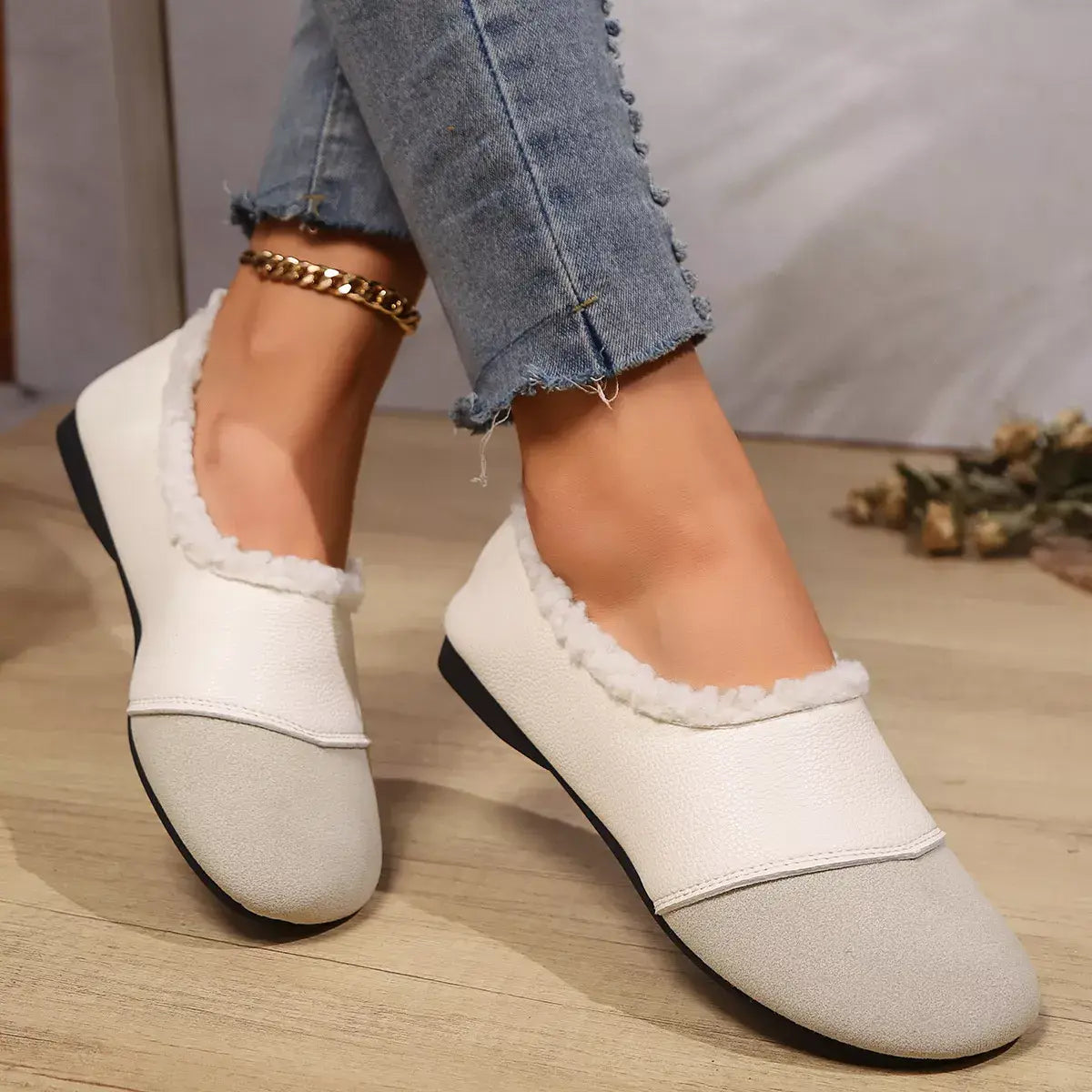 Plush-Lined Slip-Ons - Trendsi - Flyclothing LLC