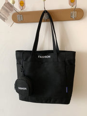Canvas Tote Bag with Pouch - Trendsi