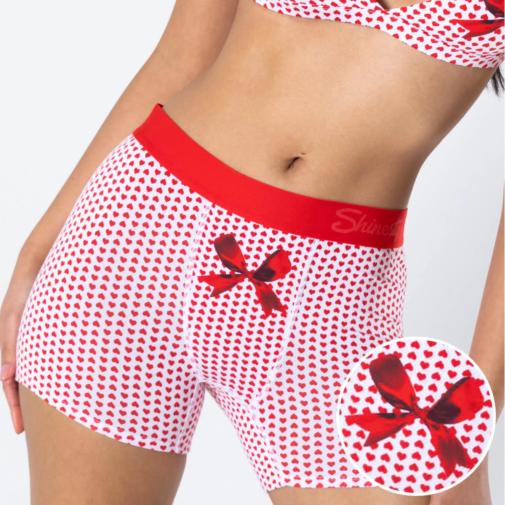 The Date Night | Valentine's Day Bow Women’s Boxers - Shinesty - Flyclothing LLC