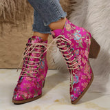 Point Toe Block Heels Boots - Trendsi - Flyclothing LLC