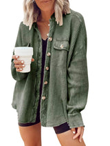 Oversized Waffle Knit Button-Up Jacket - Trendsi - Flyclothing LLC