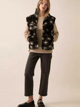 Zip Up Vest Coat with Pockets - Trendsi - Flyclothing LLC