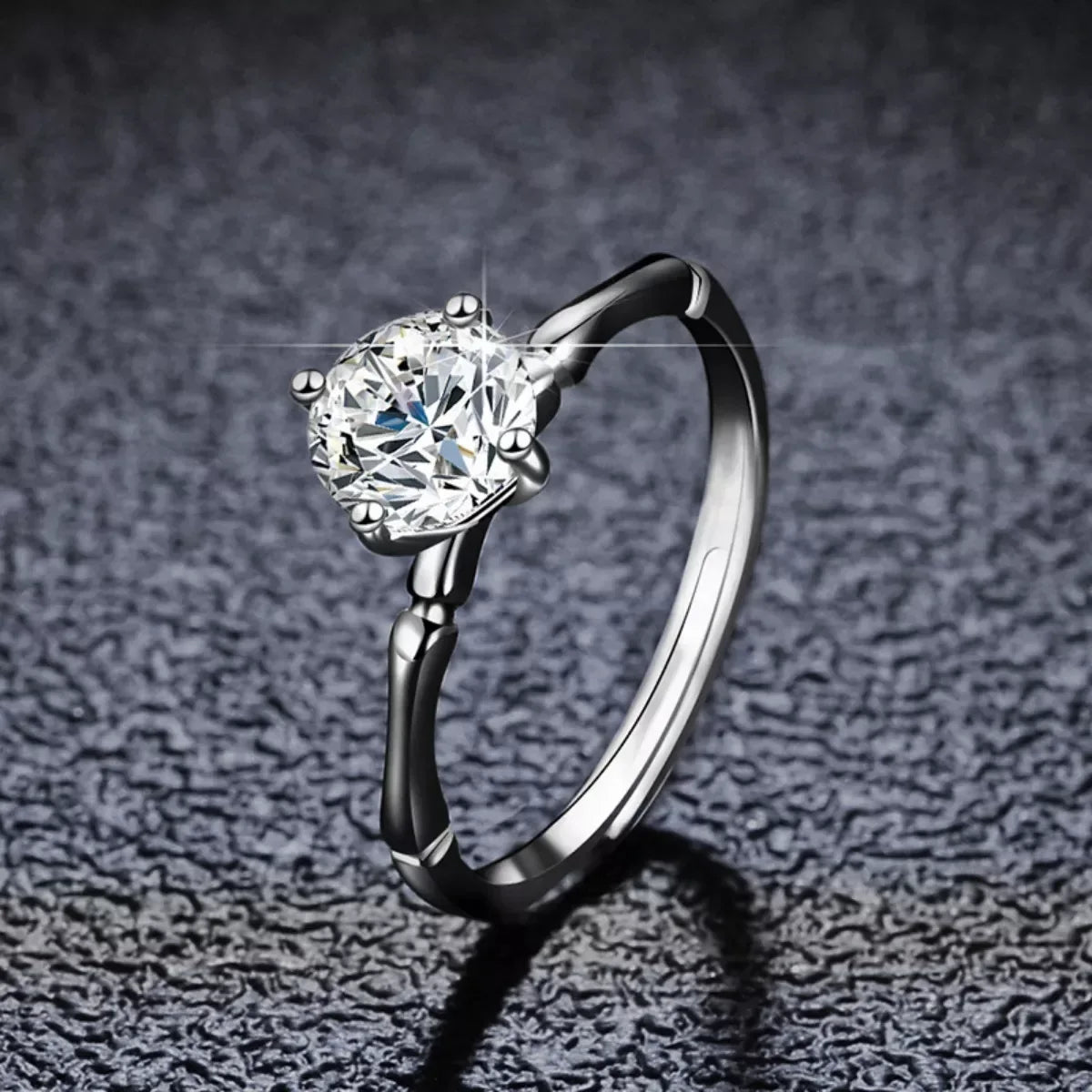 1 Carat Moissanite Minimalist Ring - Trendsi - Flyclothing LLC