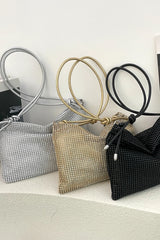 Rhinestone Knotted Strap Crossbody Bag - Trendsi