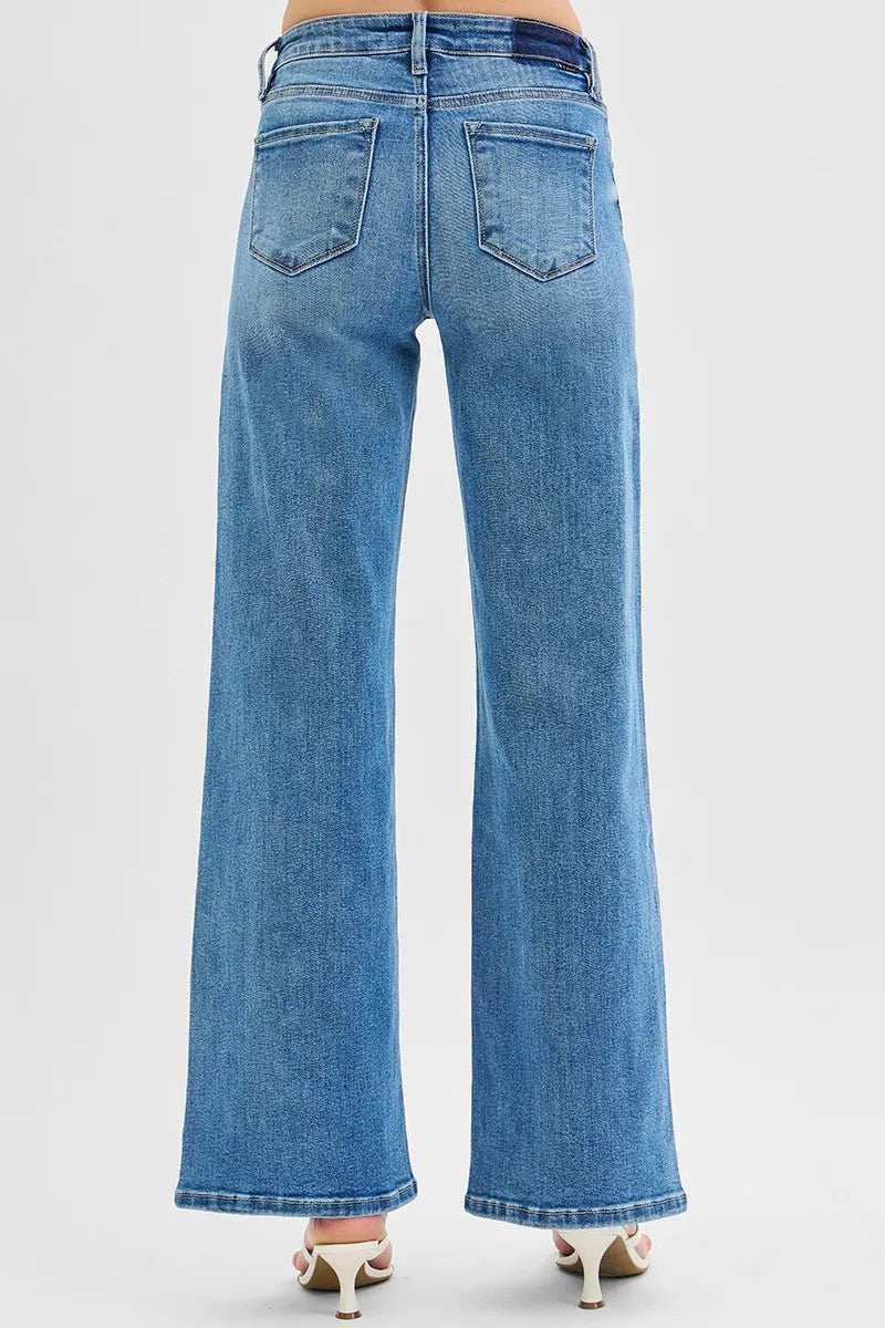 RISEN Full Size Low Rise Wide Leg Jeans Plus Size - Trendsi - Flyclothing LLC