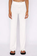 Round Neck Short Sleeve Top and Pants Set - Trendsi - Flyclothing LLC