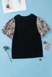 Plus Size Printed Short Sleeve Blouse - Trendsi - Flyclothing LLC