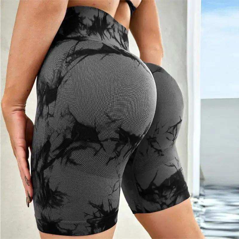 Tie-Dye High Waist Active Shorts - Trendsi - Flyclothing LLC