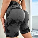 Tie-Dye High Waist Active Shorts - Trendsi - Flyclothing LLC