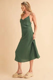 Aemi+Co Side Button Midi Cami Dress - Trendsi
