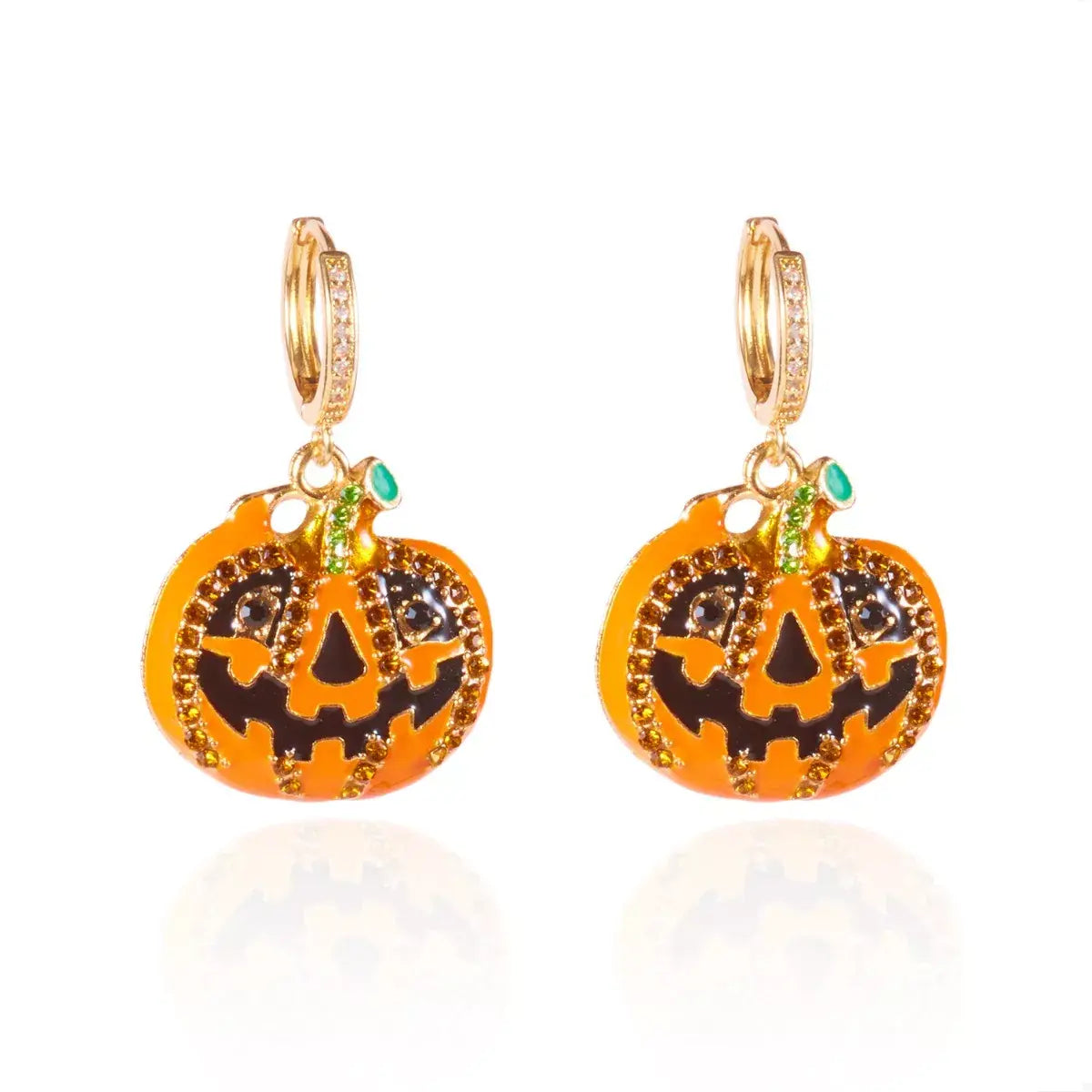 Halloween Pumpkin Drop Earrings - Trendsi - Flyclothing LLC