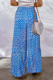 Full Size Drawstring Printed Wide Leg Pants - Trendsi - Flyclothing LLC