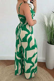 Two-Tone Spaghetti Strap Wide Leg Jumpsuit - Trendsi - Flyclothing LLC