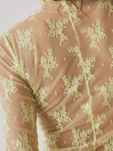 Lace Mock Neck Long Sleeve Blouse - Trendsi - Flyclothing LLC
