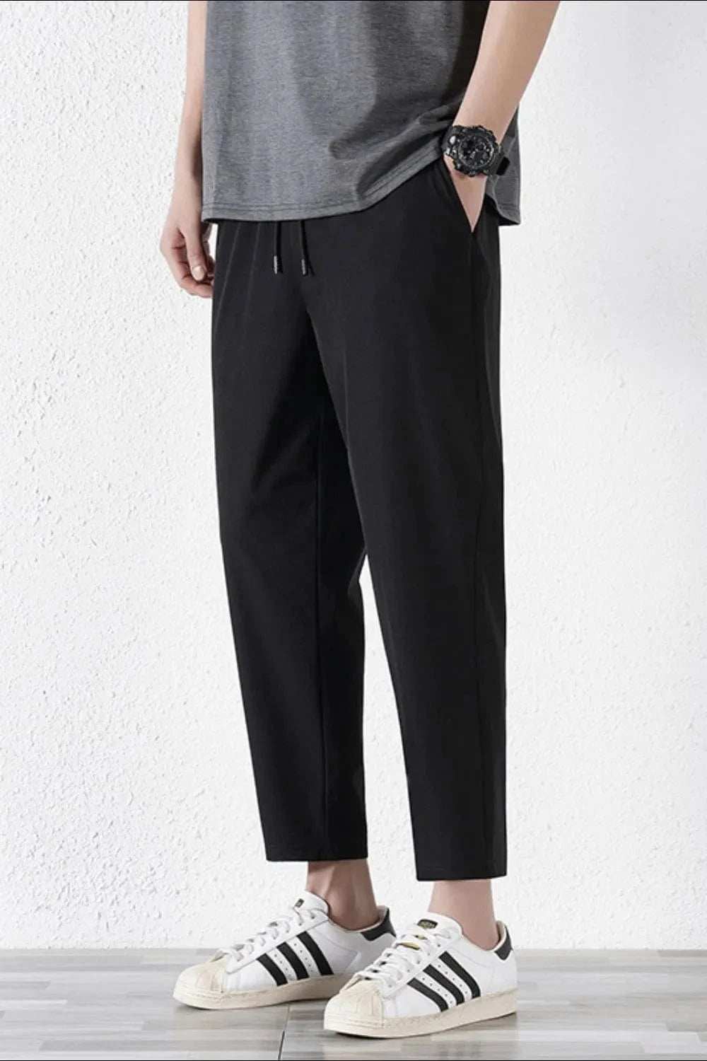 Men's Plus Size Drawstring Pants with Pockets - Trendsi - Flyclothing LLC