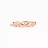 925 Sterling Silver Zircon Wave Ring - Trendsi - Flyclothing LLC