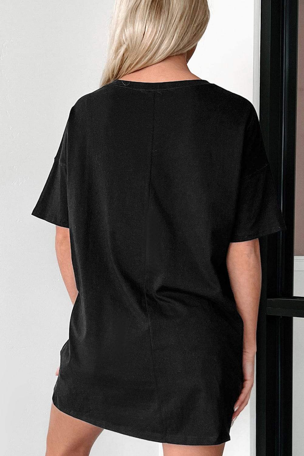 Graphic Round Neck Half Sleeve Oversize T-Shirt - Trendsi - Flyclothing LLC