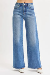 RISEN Full Size High Rise Wide Leg Jeans Plus Size - Trendsi - Flyclothing LLC