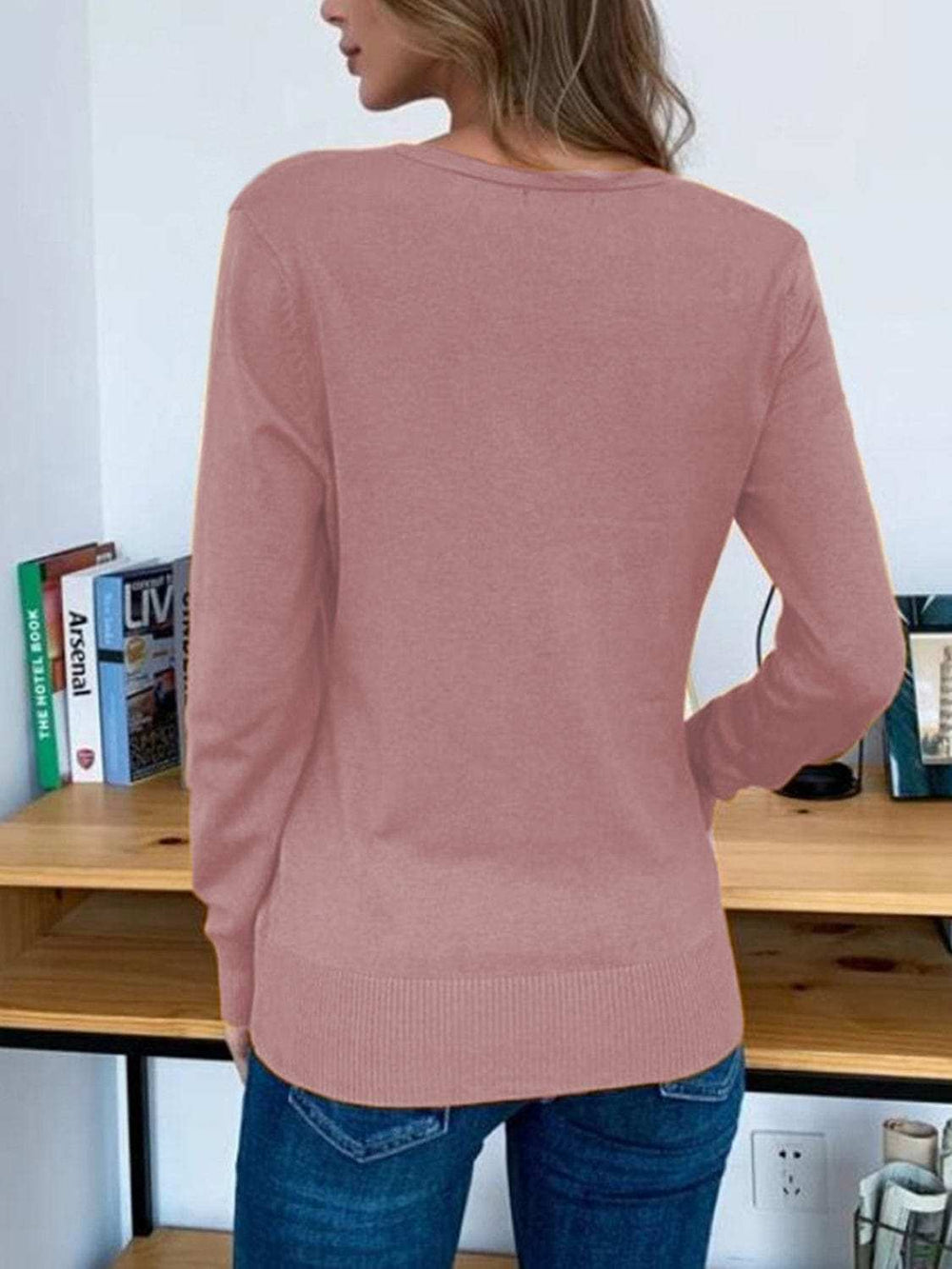 Button Up Long Sleeve Cardigan - Trendsi - Flyclothing LLC