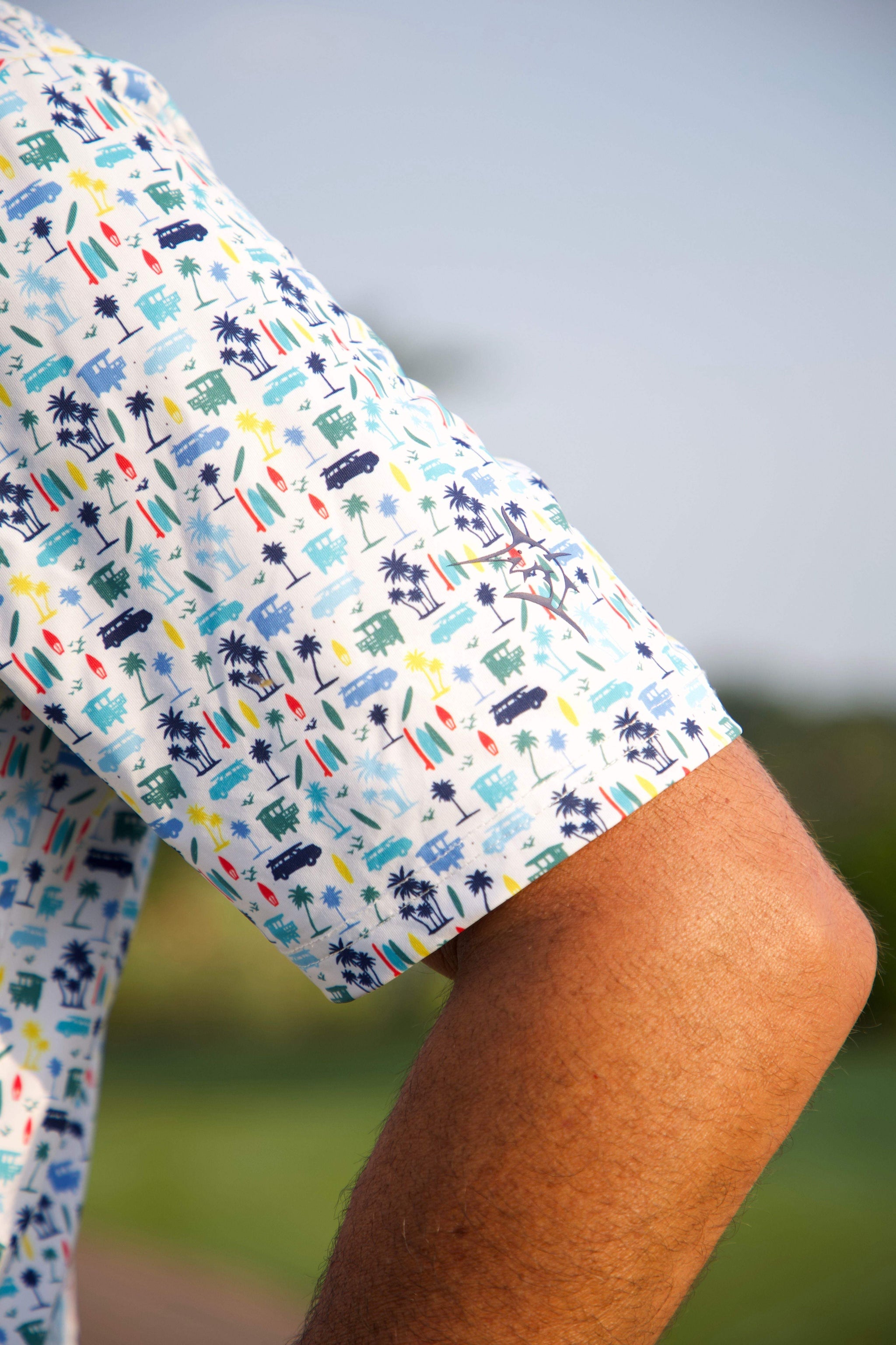 Surfs up Performance Polo - White Water Life - Flyclothing LLC