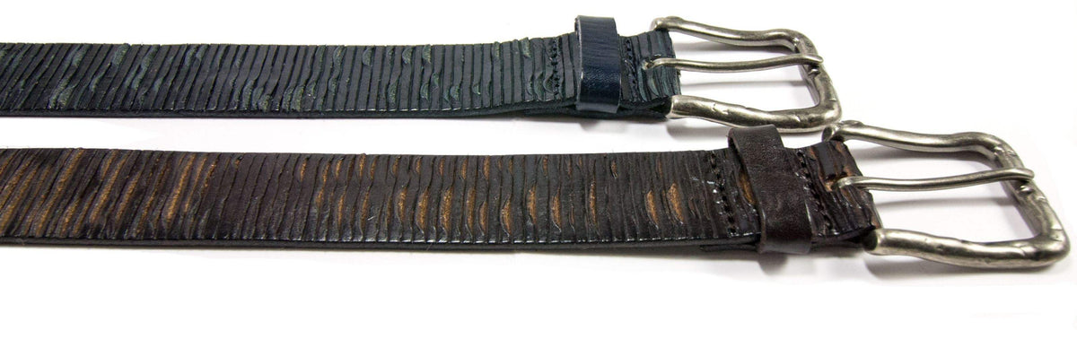Leather Island Ceased Black Leather Belt - Leather Island Belts - Flyclothing LLC