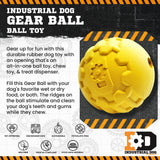 Industrial Dog Ball Rubber Chew Toy for Heavy Chewers | Yellow | USA Made | SodaPup - SodaPup/True Dogs, LLC - Flyclothing LLC