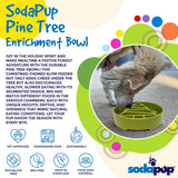 Pine Tree Christmas eBowl Deep Slow Feeder Dog Bowl for Enrichment | USA Made - SodaPup/True Dogs, LLC - Flyclothing LLC