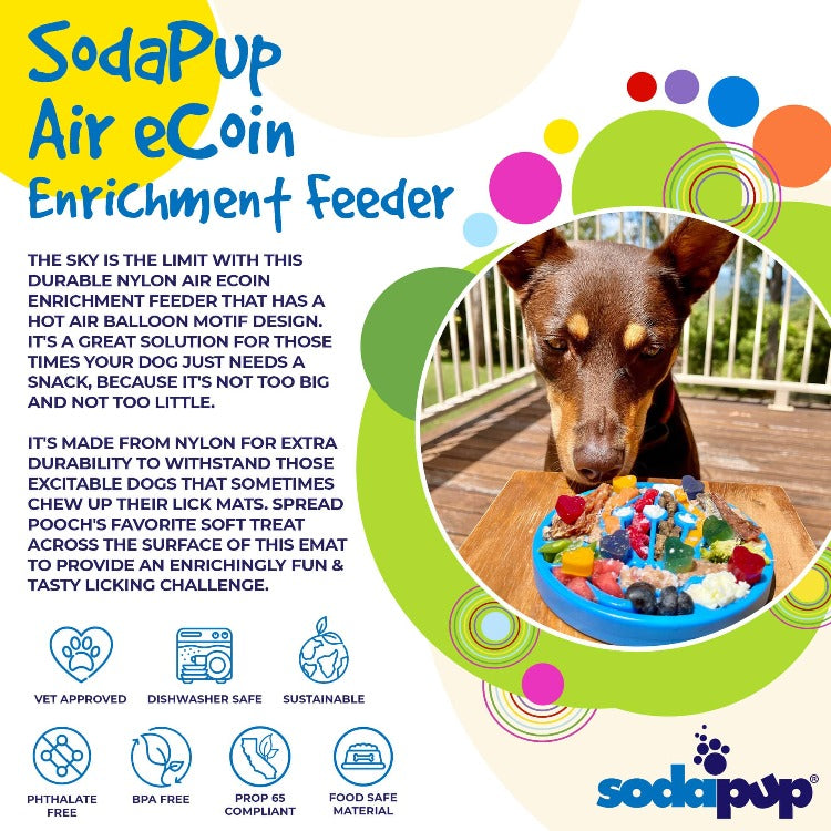 Air Nylon eCoin Lick Mat for Dogs - Durable Enrichment Toy | SodaPup - SodaPup/True Dogs, LLC - Flyclothing LLC