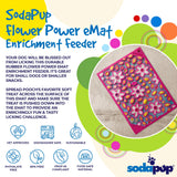 Flower Power emat - Enrichment Lick Mat for Dogs and Cats | Flower Design | USA Made - SodaPup/True Dogs, LLC - Flyclothing LLC
