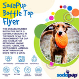 Bottle Top Flyer Rubber Frisbee for Dogs | Orange | Vet Approved | USA Made - SodaPup/True Dogs, LLC - Flyclothing LLC